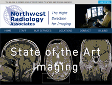 Tablet Screenshot of northwestradiologyassociates.com